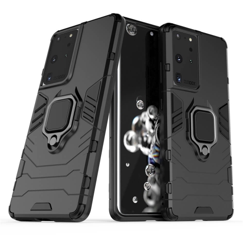 KEEGUARD  Shockproof Armor Kickstand Hard Case Cover With Ring for Samsung Galaxy S21 Ultra 5G