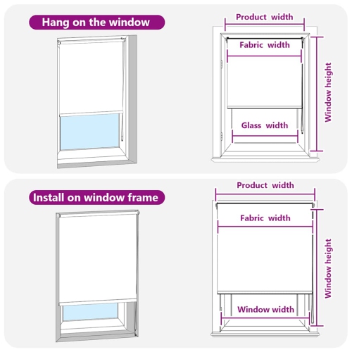 Rideaux opaques 40 x 100 cm noir