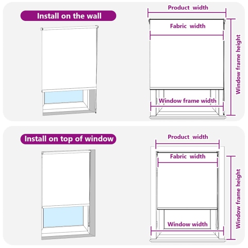 Rideaux opaques 40 x 100 cm gris