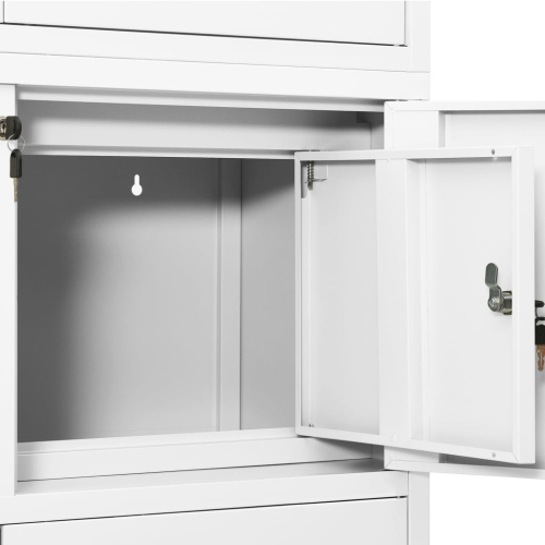 vidaXL Office Cabinet White 90x40x180 cm Steel