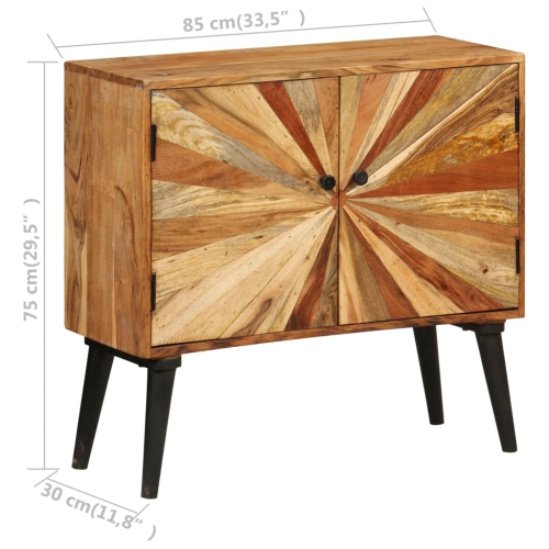 vidaXL Sideboard Solid Mango Wood 85x30x75 cm