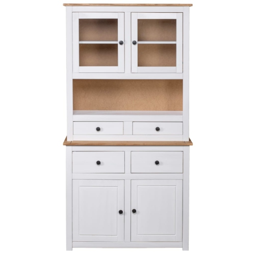 vidaXL Highboard White 93x40.5x180 cm Solid Pine Panama Range