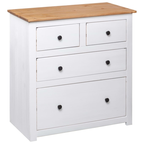vidaXL Sideboard White 80x40x83 cm Pinewood Panama Range