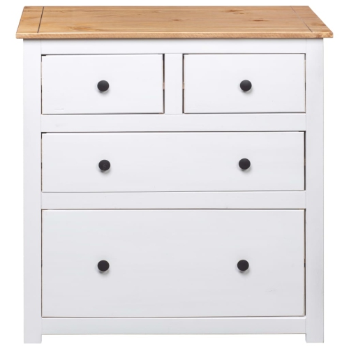vidaXL Sideboard White 80x40x83 cm Pinewood Panama Range