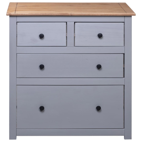 vidaXL Sideboard Grey 80x40x83 cm Pinewood Panama Range