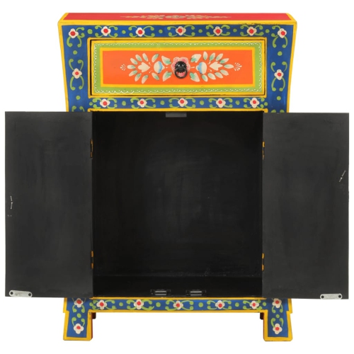 vidaXL Hand Painted Sideboard 54x30x74 cm Solid Wood Mango