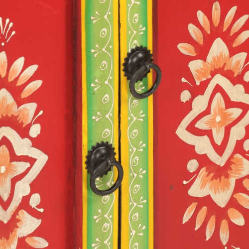 vidaXL Hand Painted Sideboard 54x30x74 cm Solid Wood Mango