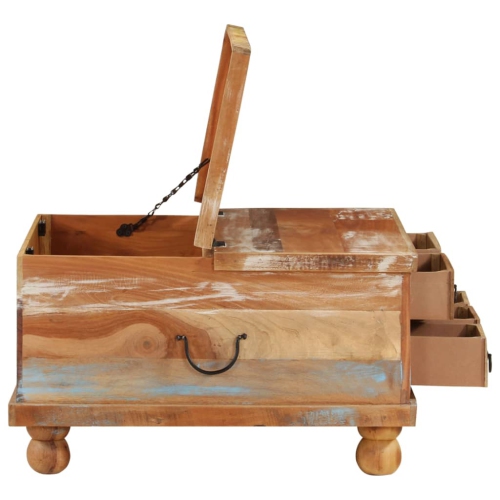 vidaXL Coffee Table Reclaimed Wood 27.6"x27.6"x15"