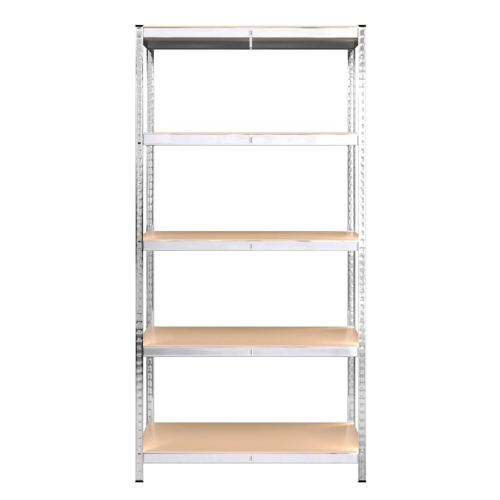 vidaXL 5-Layer Shelves 3 pcs Silver Steel&Engineered Wood