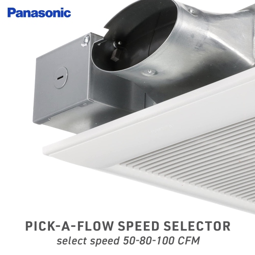 Panasonic – ventilateur de ventilation c.c. WhisperValue FV-0510VS1, 50 à 80-100 pi3/min, blanc