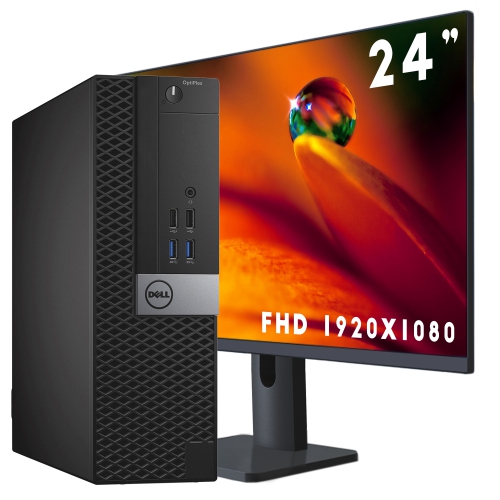 Refurbished - DELL OPTIPLEX 5040 SFF High Performance Desktop PC (Intel core i7-6700 6th GEN/ 32GB RAM/ 1TB SSD/ WINDOWS 10 PRO) New 24-inch Monitor