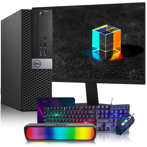 Remis à neuf - ordinateur de bureau OPTIPLEX 5040 SFF de DELL/nouveau moniteur de 24 po (Core i7 d'Intel/RAM 16&nbsp;Go/SSD 256&nbsp;Go/WINDOWS 10