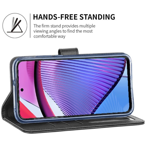 XCRS Folio Magnetic Wallet Cover, PU Leather Pouch with Card Slot and Stand Case for Motorola Moto G 5G 6.5 inch