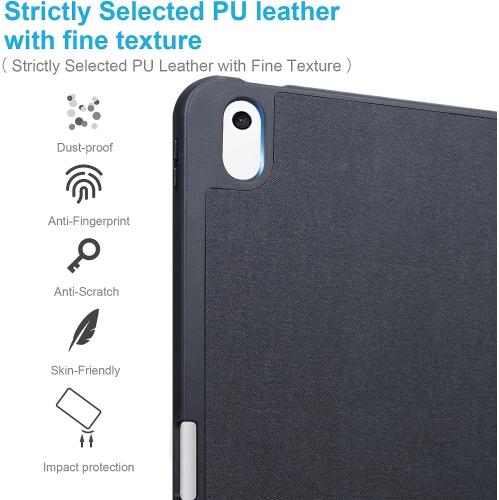 iPad 11th Generation 2025, 10th Generation 10.9 Inch 2022 Case with Built-in Pencil Holder - Silicone Back Shell Protective Cover for iPad 10th Gen