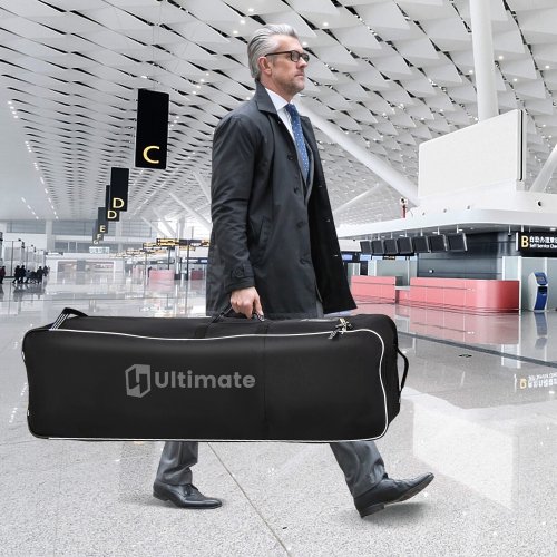 Gymax Golf Travel Bag Portable Foldable Soft-Sided Oxford Fabric w/ Zipper on Wheels