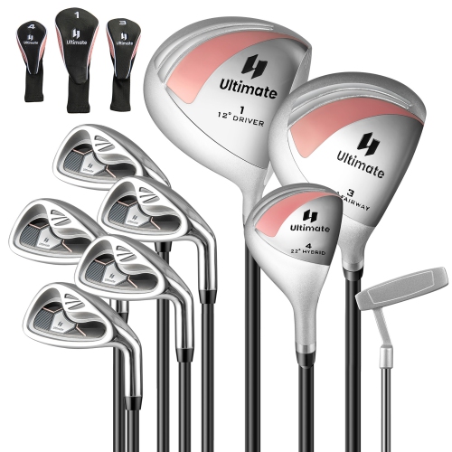 GYMAX  Women's 9 Pieces Complete Golf Club Set W/ 460Cc Alloy Driver & Head Covers