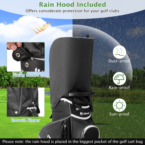 Gymax Golf Cart Bag Lightweight Golf Club Bag w/ 14 Way Dividers Top & Carry Handles