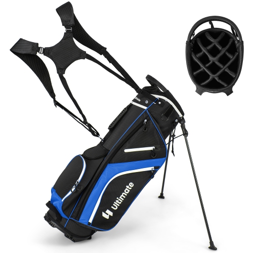 GYMAX  Golf Stand Bag Golf Club Bag W/ 14 Way Top Dividers & 6 Pockets & Carrying Handles