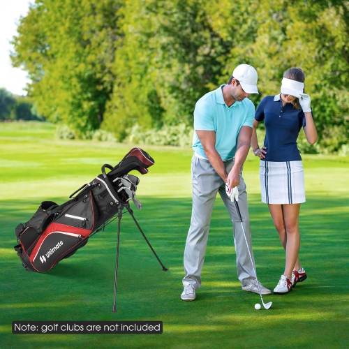 Gymax Golf Stand Bag Golf Club Bag w/ 14 Way Top Dividers & 6 Pockets & Carrying Handles