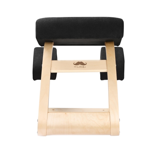 Rocking Wooden Kneeling Chair Ergonomic Wood Knee Stool , Balancing Posture Chair Memory Foam with 265lbs Weight Capacity