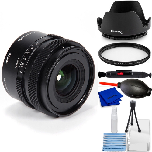 SIGMA  17MM F/4 Dg Dn Contemporary Lens (Sony E) 415965 - 7PC Accessory Bundle