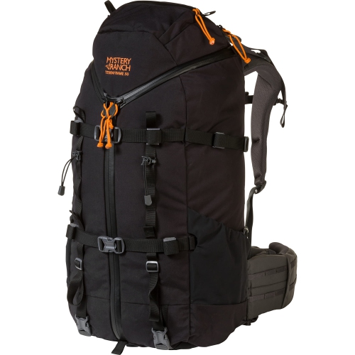 MYSTERY RANCH  Terraframe 3-Zip 50 Backpack - for Serious Backpackers, Black, Large This pack has everything you could want for a hiking / hunting setup