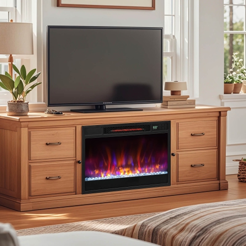 Costway 23-inch Infrared Quartz&nbsp;Electric Fireplace Insert with Remote Control