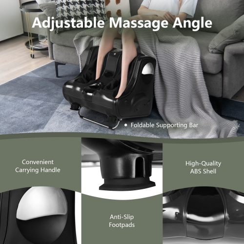 Costway Foot & Calf Massager with Heat Vibration Deep Kneading Shiatsu Foot Massage Machine