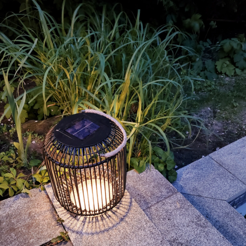 BAZZ Smart Home Tulum Smart Solar Outdoor Patio Garden LED Light Fixture 11x 15 In., Black, F19287BK