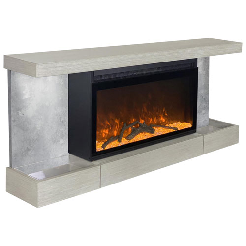 Foyer électrique de 48 po Home Decor Series d'ActiveFla - Gris