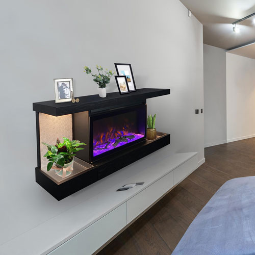 Foyer électrique de 48 po Home Decor Series ActiveFlame - Noir