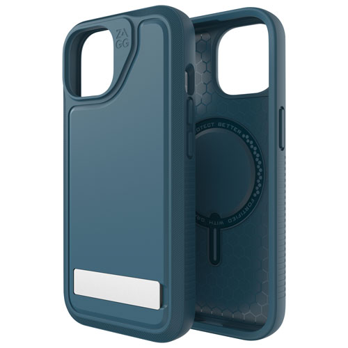 ZAGG Everest Snap Fitted Hard Shell Case with MagSafe for iPhone 15 - Marine Blue