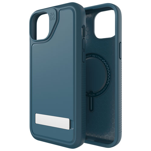 ZAGG Everest Snap Fitted Hard Shell Case with MagSafe for iPhone 15 Plus - Marine Blue