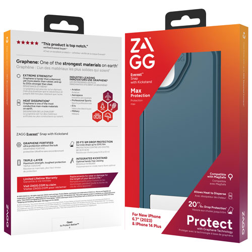 ZAGG Everest Snap Fitted Hard Shell Case with MagSafe for iPhone 15 Plus - Marine Blue