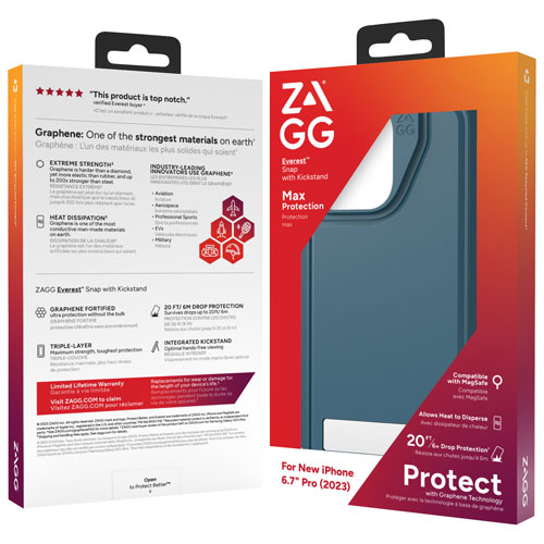 ZAGG Everest Snap Fitted Hard Shell Case with MagSafe for iPhone 15 Pro Max - Marine Blue