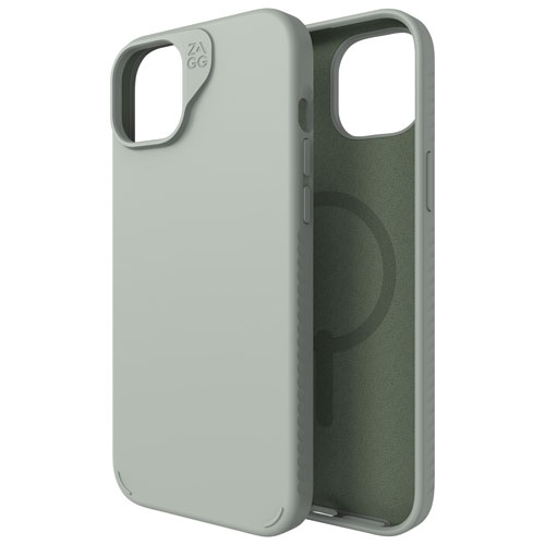 ZAGG Manhattan Snap Fitted Hard Shell Case with MagSafe for iPhone 15 Plus - Sage