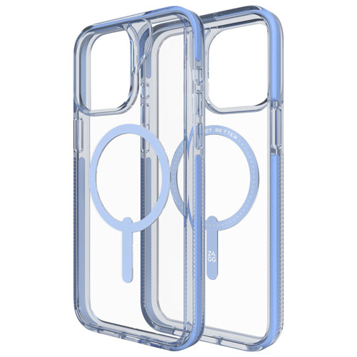 Étui rigide ajusté Santa Cruz Snap de ZAGG avec MagSafe pour iPhone 15 Pro Max - Bleu