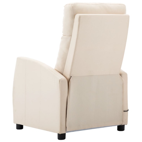 vidaXL Electric Massage Chair Cream Fabric