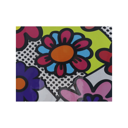 TUCCI Italy POP ART FLOWER DOTS 3PC SET LUGGAGE SUITCASE