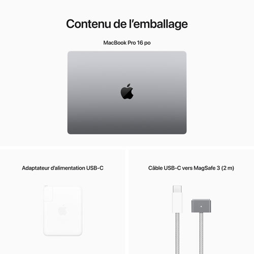 Apple MacBook Pro 16" - Space Grey (Apple M2 Max / 1TB SSD / 32GB RAM) - French - Open Box