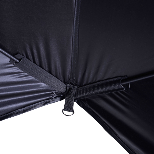 Outsunny 2 Person Ice Fishing Shelter, Pop-Up Portable Ice Fishing Tent with Windows, Carry Bag and Anchors, Black