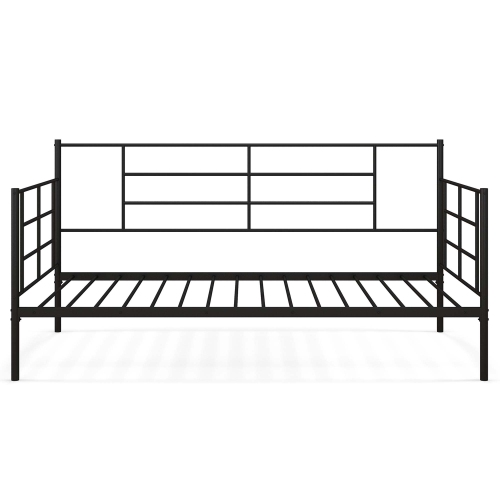 Costway Twin Size Metal Daybed Heavy Duty Sofa Bed Frame Mattress Foundation Black