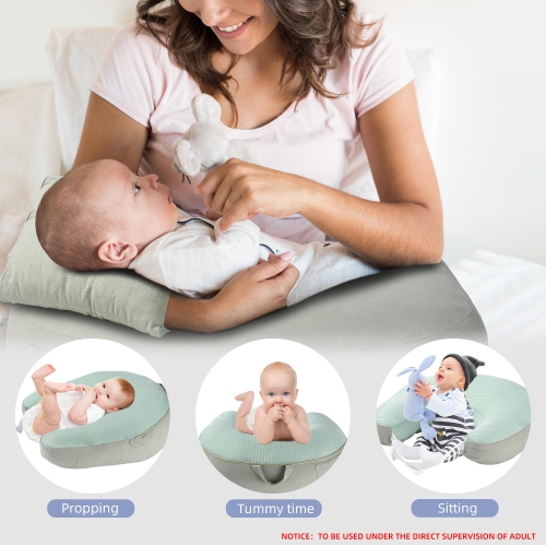 Pure Cotton Comfortable Breastfeeding Pillows with a Separate Cushion, Nursing Pillows with Removable Pillowcase