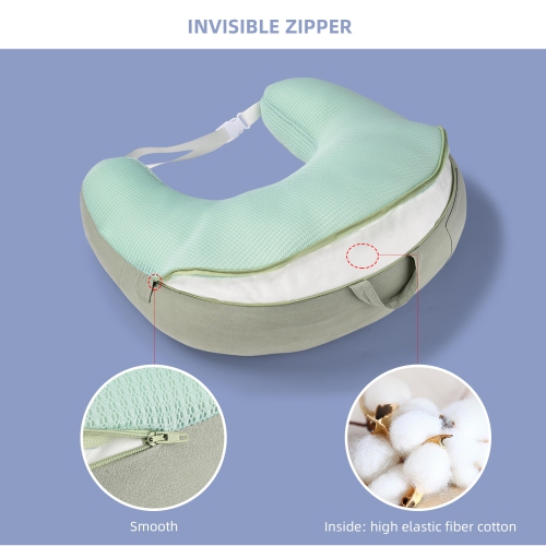 Pure Cotton Comfortable Breastfeeding Pillows with a Separate Cushion, Nursing Pillows with Removable Pillowcase