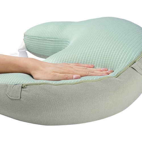 Pure Cotton Comfortable Breastfeeding Pillows with a Separate Cushion, Nursing Pillows with Removable Pillowcase