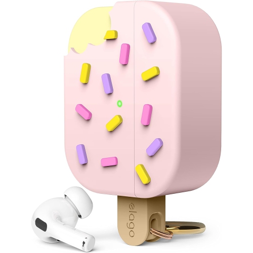 ELAGO  Ice Cream Case Compatible \w Airpods Pro 2 Case Cover - Airpods Pro 2Nd Generation Case, Karabiner Included, Supports Wireless Charging, Full