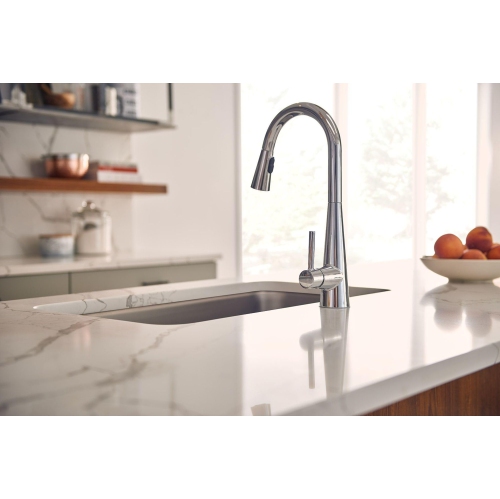 Moen 7864EWC Sleek Motionsense Wave One-Sensor Touchless One-Handle High Arc Pulldown Kitchen Faucet Featuring Reflex, Chrome