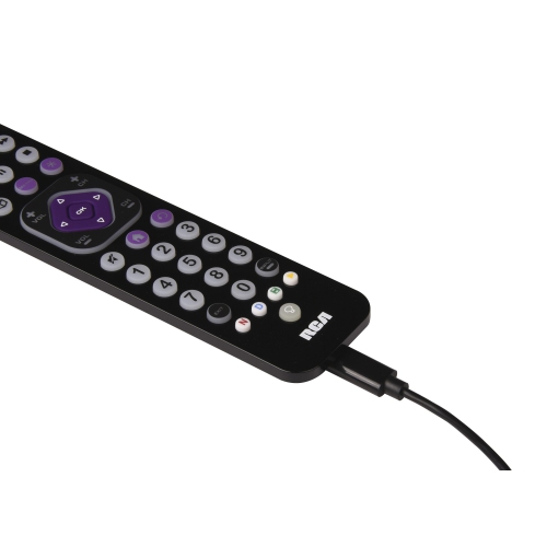 Télécommande universelle ultra-mince rechargeable pour diffusion en continu de RCA pour 6 appareils - Noir