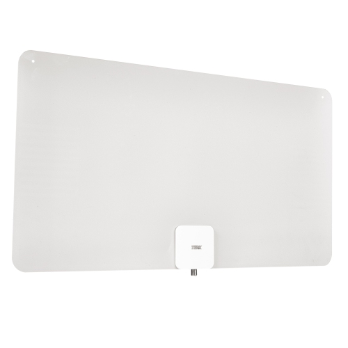 Antenne multidirectionnelle amplifiée ultramince d'intérieur de RCA pour téléviseur HD de 105&nbsp;km - Noir/blanc