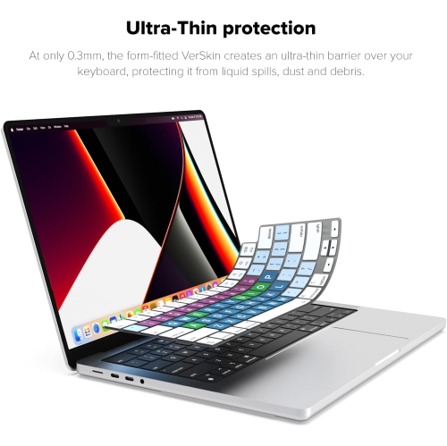 JCPal VerSkin Inclusive Keyboard Protector for MBP14_MBP16 2023(M3/M2)/2021 MBA13 2022/MBA15 2023